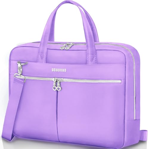 Image of Ferkurn Laptop Bag Case for Women Men Briefcase Messenger Computer Bag with Shoulder Compatible with Macbook Pro/Air, HP Pavilion, XPS, Ideapad, ASUS, Acer, Samsung, Purple, 15 15.6 16 Inch