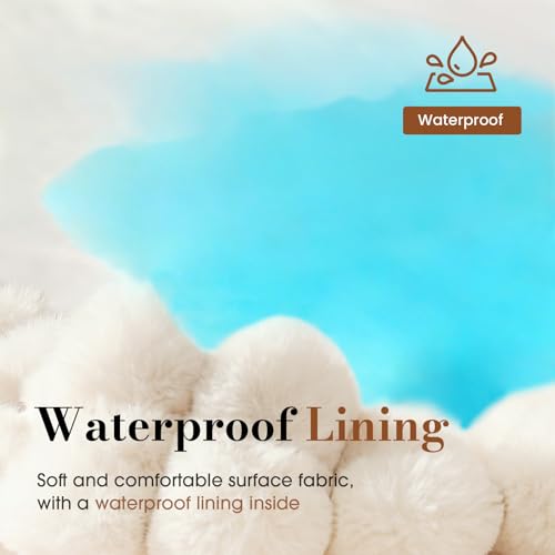 Dog Beds for Large Sized Dog, Orthopedic Pet Bed with Waterproof Lining, Soft Short Plush Surface & Egg Crate Foam, Machine Washable Pet Bed with Removable Cover & Anti Slip Bottom - Image 6