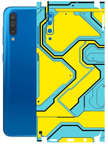 Image of AtOdds - Full Body Back Screen Guard Protector Film - Lamination Wrap Skin Sticker Compatible with Samsung Galaxy A50 | Scratchproof Matte Finish (YellowLane)
