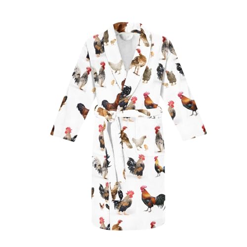 doginthehole Soft Robes for Men Comfy Sleepwear Short Nightgown Pajamas Lightweight Loungewear with Two Pocket4