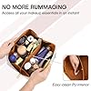 ALEXTINA Travel Makeup Bag, Large Capacity Cosmetic Bag for Women, Open Flat Make up Bag, Waterproof PU Leather Checkered Makeup Organizer Bag with Collapsible Handle,Toiletry Bag for Cosmetics, White #2