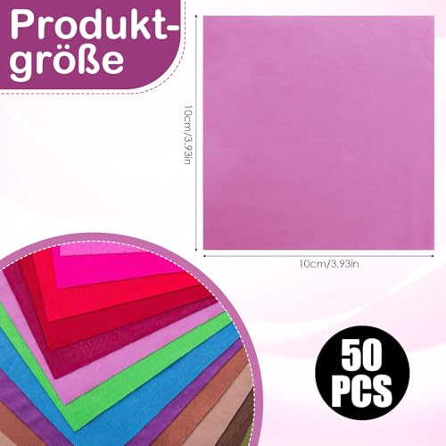 Vokmon 50pcs 10 * 10cm Squares Patchwork Fabric Bundles for Sewing Cotton ​Pattern Floral Mixed Bundle Artcraft Precut DIY