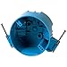 Carlon 4" Ceiling Box, PVC, Round, New Work, with Nails, Blue-No. B520AR-UPC, 4"