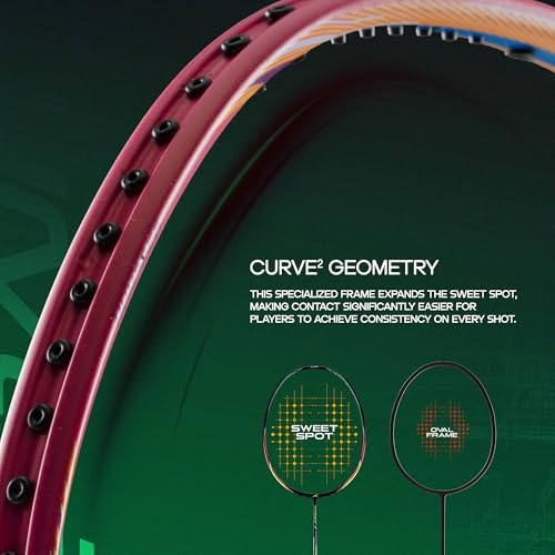 Image of Hundred Hyfonic 1 Badminton Racket (Strung) | Graphite Frame | Precision Control Racket | Balanced Feel for Accurate Shots | Max Tension 30 lbs | Full Cover Included