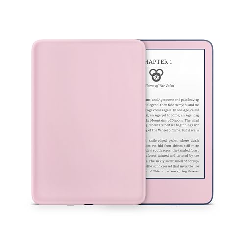 Tacky Design Solid Color Skin for Kindle Paperwhite Skin Wrap Decal Classic Color Vinyl, Premium 3M Decal Sticker for Full Surface Coverage (Rosy Pink, Paperwhite (11th Gen, 2021))