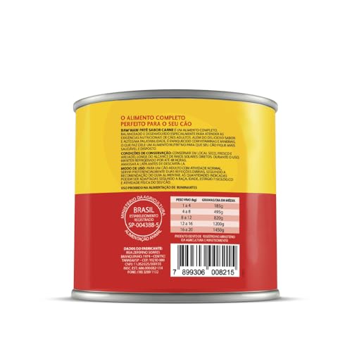 Patê Baw Waw para Cães Sabor Carne 280g