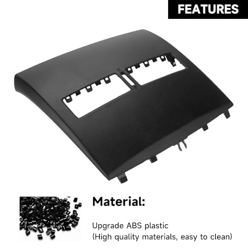 Yollky Front Upper Top Center Dash Vent Trim Bezel Center Dash Vent Trim Frame for Nissan Versa 2007-2012 | Black, Plastic | Replaces 68414-ED50C, 68414ED50C by YOLLKY - Image 7