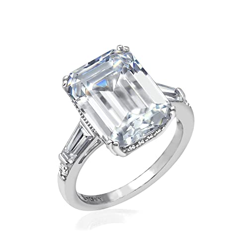 The Most Sparkling Cubic Zirconia Rings For Your Emerald Cut Engagement