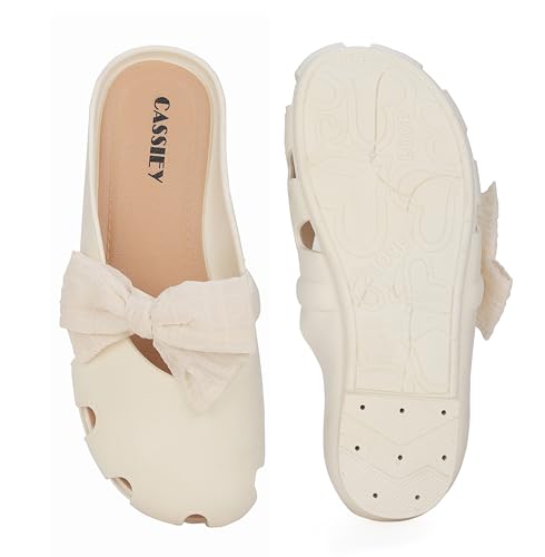 Image of CASSIEY Fashion Slippers For Women slipper Printed Bow design Slip on Flat Sandals