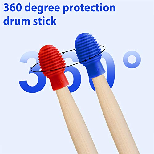 image for Frienda 4 Pieces Drum Mute Drum Dampener Silicone Drumstick Silent Pra
