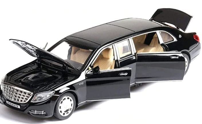 Image of Alloy Car Model Diecasts Metal Toy with Sound /Light /Pull-Back Off-Road Vehicles Car Model Collection Kids Toys Gift Multicolor Pack of 1 (1:32 Maybach S 600 Black)