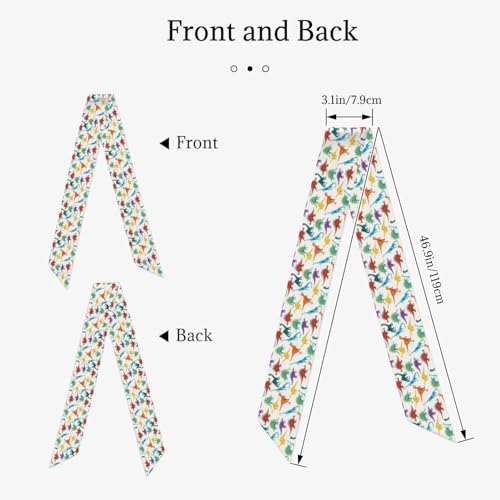 Shark with starfish Women's Head Scarf Thin Long Neck Scarves Fashion Hairband Waistband Purse Scarf2