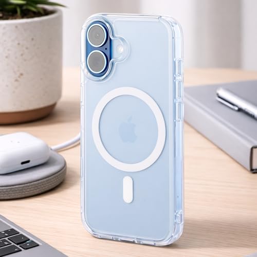 Image of TEKNE Frost Matte Slim Back Case, Clear, for iPhone 17 | Raised Screen & Camera Edge, Anti-Fingerprint Finish, Magnetic Wireless Charging Support