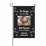 KopKappy Custom Pet Memorial Flag with Name Photo Personalized Dog Cat Garden Flags Banners In Loving Memory for Pets Grave Outdoor Lawn Decoration Double Sided Made In USA
