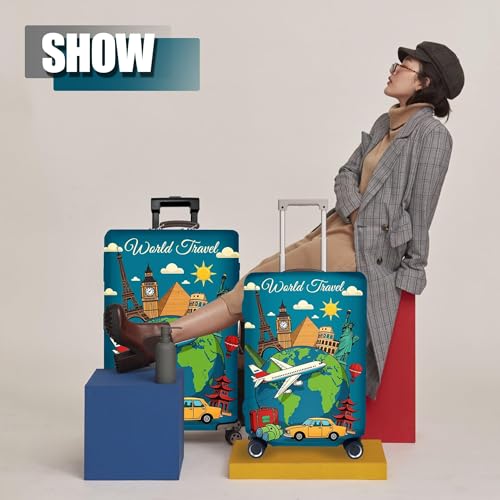 Luggage Covers For Suitcase Tsa Approved,Suitcase Cover Protector Fit 18-20 Inch Luggage,Washable Elastic Stretchy Anti-scratch