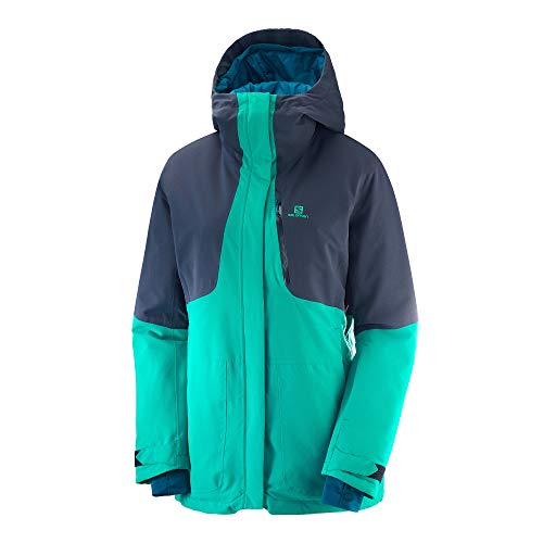 Salomon Women's Qst Snow JACKET , Waterfall, Large