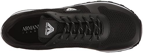 Armani Jeans Men's Mesh Detail Sneaker Fashion, Black, 44 EU/11 M US | Image 4
