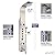 ANZZI Shower Head Panel Tower, Echo Brushed Steel Stainless Steel Metal, 4 Turbo Jetted & Multi Functional, High Pressure Jet + Rainfall + Handheld Wand Attachment Combo, Wall Mount (SP-AZ022)