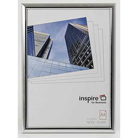 EASYLOADER Silver A4 21x30 cm Certificate Photo Frame Safety Plexi Glass Picture Aperture EASA4SVP Cover