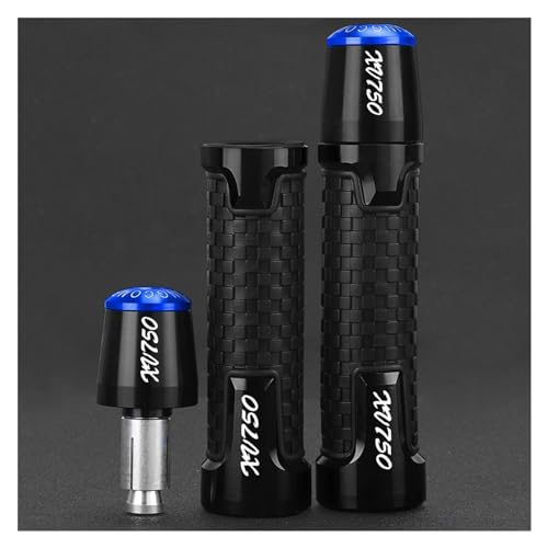 Extremos de manillar de aluminio para moto Yamaha XV750SE puños estriados 7