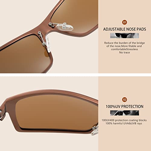 DUCO Sunglasses Men Polarized Sports Sunglasses for Driving Golfing Fishing Shades UV400 Protection 82023