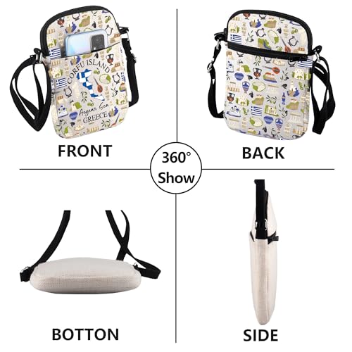 VAMSII Corfu Island Shoulder Bag Corfu Travel Greece Travel Crossbody Bag Greece City Gift Greek Summer Holidays Souvenir4