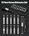 Mkevi 11 PCS Screw Extractor Set with Self-Locking Extension Rod | Fix Stripped & Damaged Screws Fast | All-in-One Tool Kit for DIY & Professionals