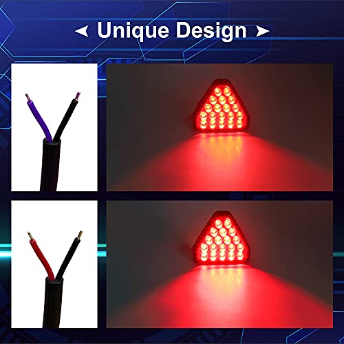Luz de coche para marcha atrás con destello rojo triangular ideal para viajes con niebla 3