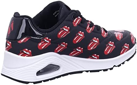 Skechers UNO X The Rolling Stones Womens Fashion Trainers in Black Red - 9 US | Image 4