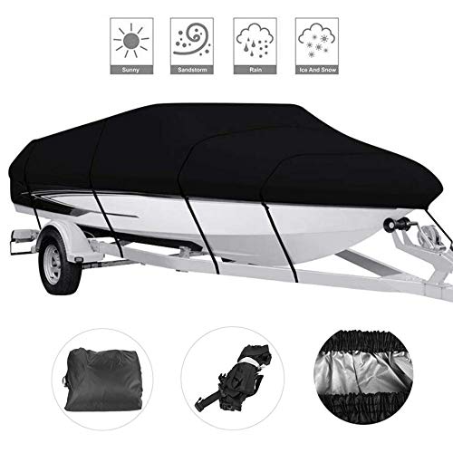 KHXJYC Trailerable Bootsabdeckung, wasserdichte Oxford-Stoff-V-Form-Boots-Yacht-Abdeckung, Sonnenschutz-Rostschutz,20~22FT Cover