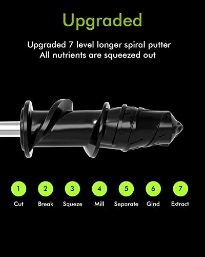 Slow Juicer Machines, Sifene Cold Press Juicer, Dual Feed Chute Masticating Juicer, Juice Maker Extractor, Easy To Clean, Quiet Motor & Reverse Function, Brush& Recipes Included #TOP4