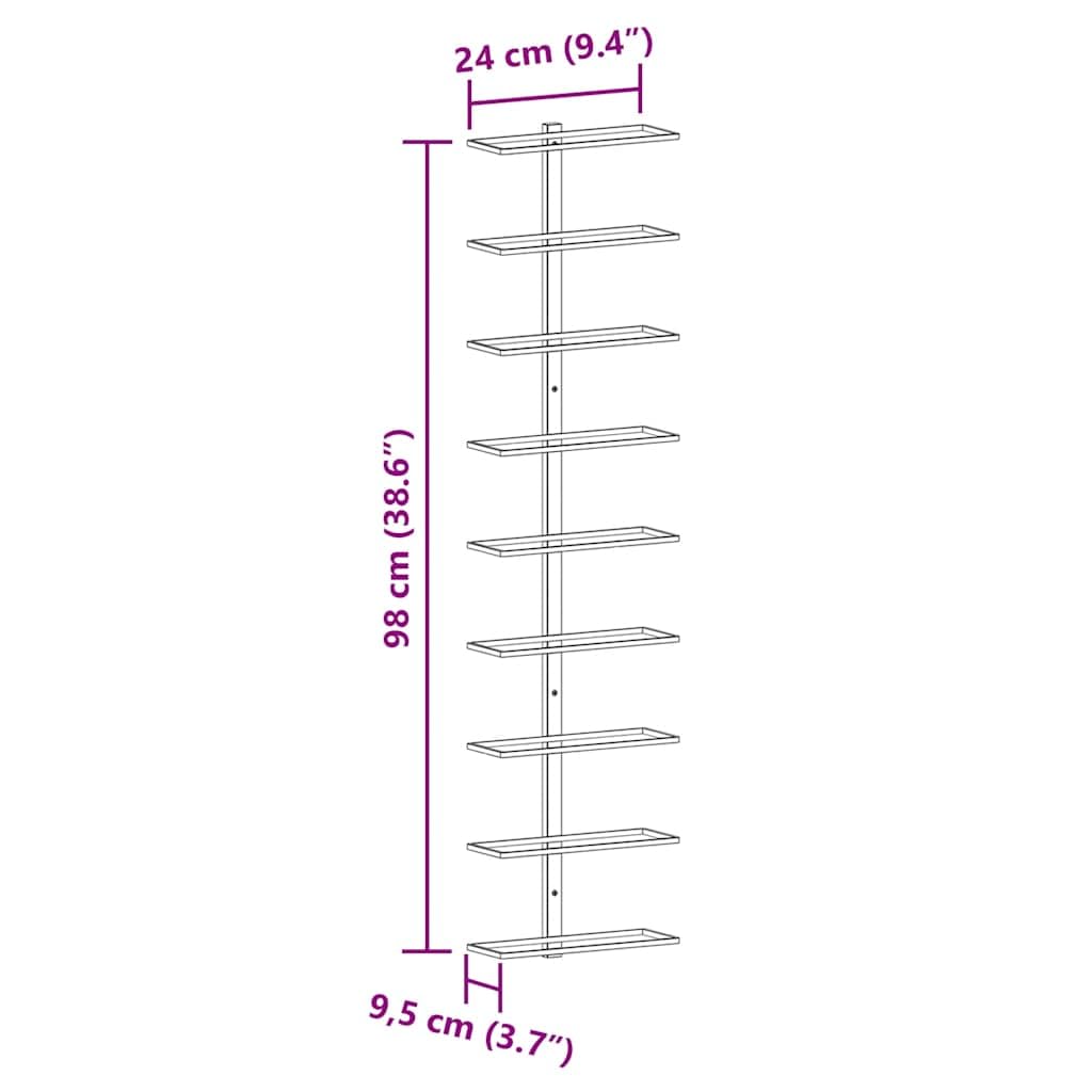 Wand-Weinregal für 9 Flaschen Golden Eisen, Modernes Weinlager Regal aus Metall, Stabile Wandhalterung für Weinflaschen Aufbewahrung, Elegantes Design für Küche Bar
