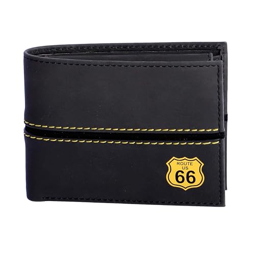 Portefeuille homme avec porte-monnaie ROUTE 66 anti-piratage