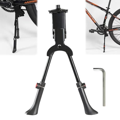 LYPPUL Fahrradständer Zweibein-Ständer Doppelständer Höhenverstellbar 24-29 Zoll Fahrradständer Doppelständer Doppelbein Center Mount für City Fahrräder E-Bike MTB und Trekkingräder