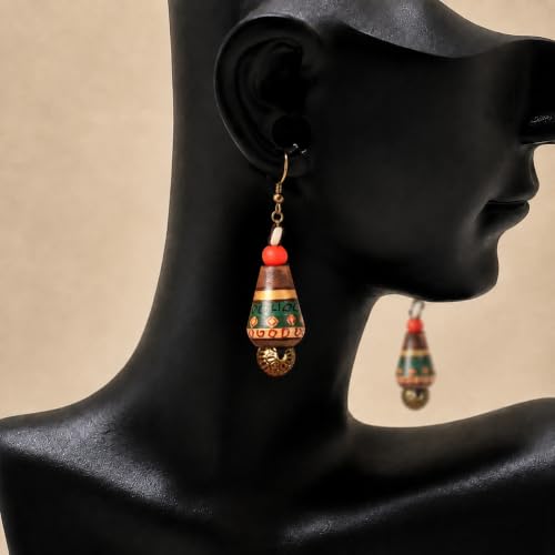 Image of Handcrafted Bohemian & Ethnic Earrings Collection for Women - Artistic, Nature-Inspired Statement Designs in Studs, Drops & Chandeliers