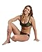 ARENA Solid Women's Bralette Top Bikini Set - Fashion Two Piece Swimsuit | Women's Bathing Suit, Cute Bikini Swimsuits for Beach & Pool,Dark Olive