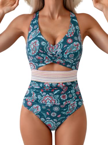 Image of B2prity Women's One Piece Swimsuit Tummy Control High Waisted Bathing Suit