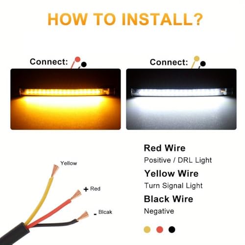 Luces intermitentes de moto para rutas nocturnas con luz diurna DRL 5