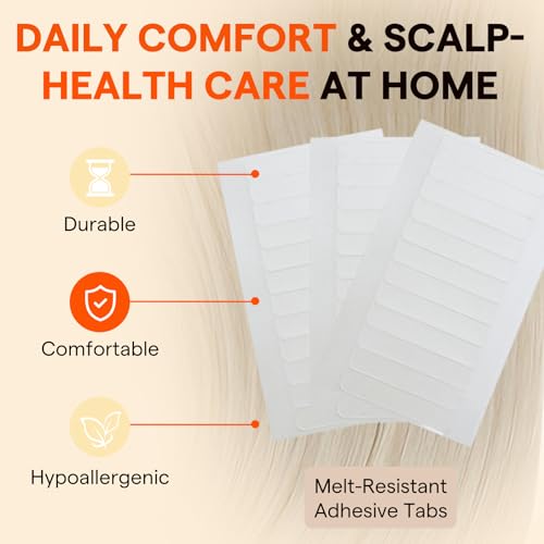 Image of Full Shine Single Sided Replacement Tape, Transparent, 0.8cm*4cm 72PCS | Replacement Tape for Hair Extensions Single Sided Tape with Transparent, Long Lasting for Gym, Swimming, Workout, Daily Use