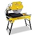 BAMATO STRM-455 Steintrennmaschine Fliesenschneider | inkl. Trennscheibe 450mm & Fahrvorrichtung | 700mm Schnittlänge | inkl. Wasserpumpe & Winkelanschlag | Sägekopf 90°- +45° | 150mm Schnitthöhe