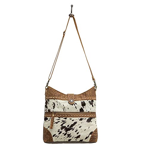 Myra Bag Western Leather Crossbody Bag for Women - Upcycled Canvas Shoulder Bag Roltod4