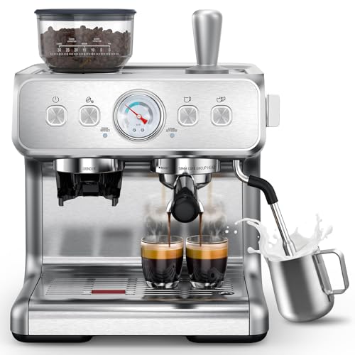 Image of Kndko Dual Boiler Espresso Machine-Simultaneous Coffee & Steam, 20 Bar Espresso Coffee Machines with Grinder, Professional Expresso Coffee Maker for Home, Coffee Shop, Small Cafe