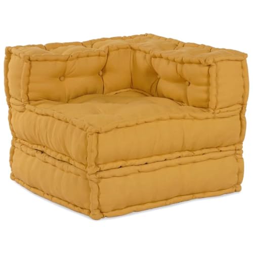 Sofá Modular de Tela Amarillo 70x70x54 para aprovechar pisos pequeños 2