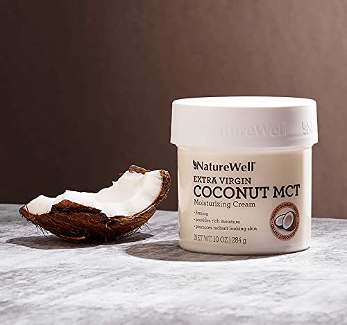 NATURE WELL Clinical Extra Virgin Coconut MCT Moisturizing Cream for Face, Body, & Hands, Firming, Provides Rich Moisture & Promotes Radiant Looking Skin, 10 oz - Thumbnail 2
