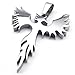 24" KONOV Stainless Steel Phoenix Bird Firebird Pendant Biker Mens Necklace, 24 inch Chain