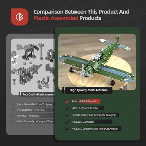 Model Airplane STEM Building Projects Toys - DIY Building STEM Projects Toys for Kids Boys Girls Ages 8-12-16, Assembly Science Kit Model Plane Birthday Gift Toys for Kids Boys 8 9 10 11 12 Years Old - image 5