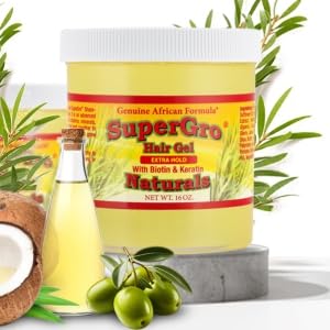 SuperGro Extra Hold Gel for Natural Hair Styling - 16 oz - Image 4