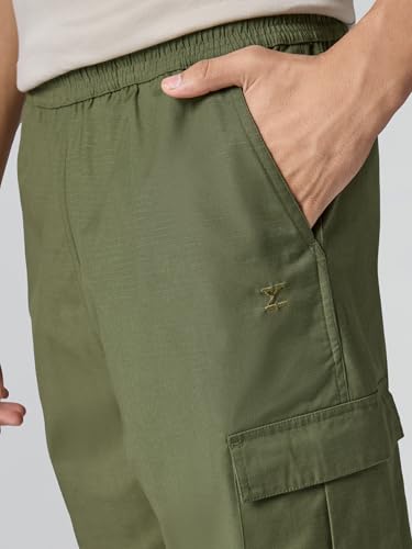 Image of XYXX Rove Ripstop Cargo | Solid Relaxed Fit | Wide Leg Cargo Pant for Men with 5 Pockets