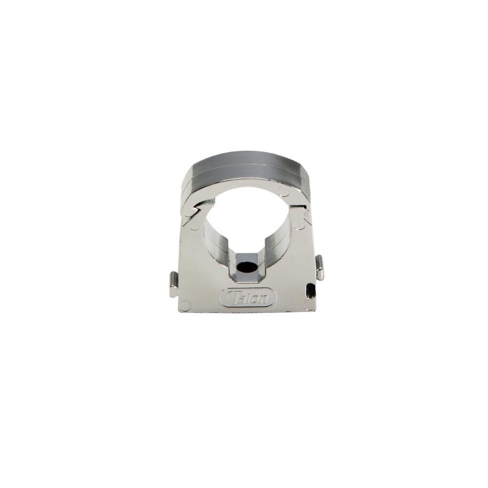 Talon Silver - 15Mm Single Hinged Pipe Clip X15 - Chrome - 360° Fixing For Pipework - Uv Stabilized - Up To 85°C - Safe For Use On Plumbing, Gas And Air Conditioning Pipe