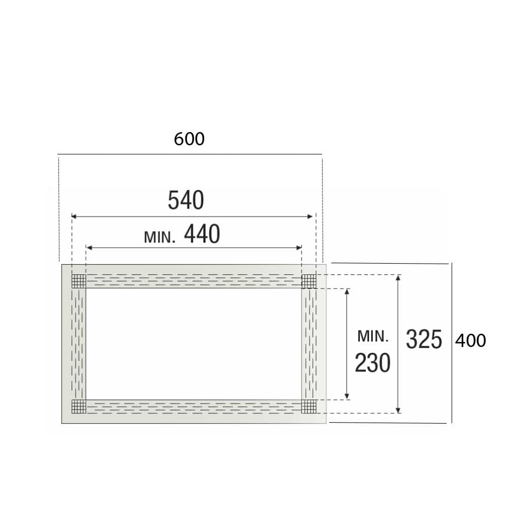 Cadre de Décoration Universel pour Micro-ondes 60x40 cm – Installation sur Meuble de Cuisine avec Kit Inclus – Résistant à la Chaleur – Installation Facile (Noir)